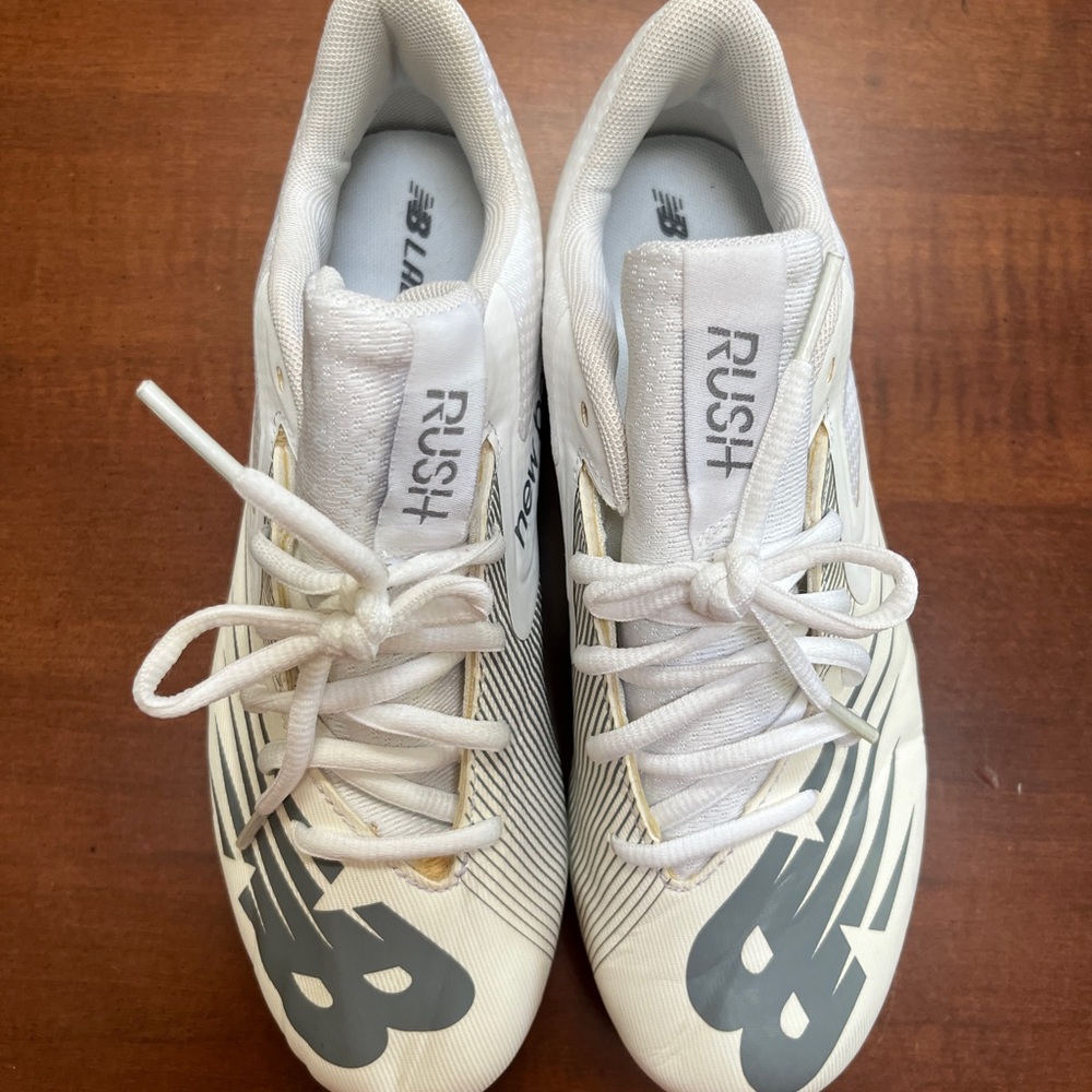 New Balance White and Gray Rush Sneakers/cleats ladies 6.5